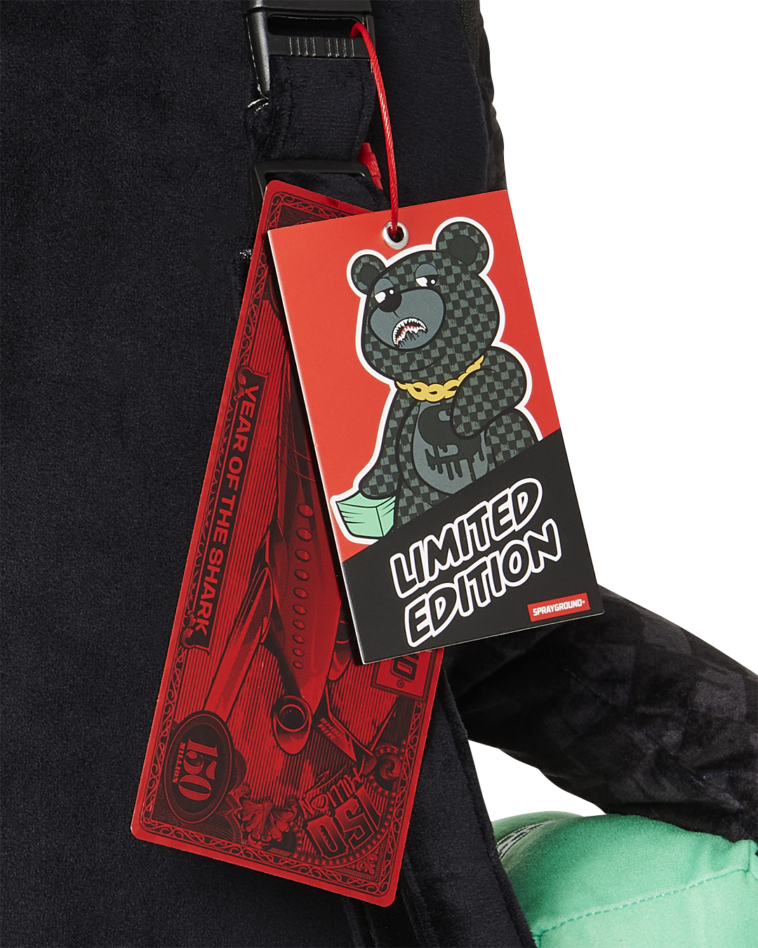 TIBURONES EN PARÍS THUNDERDRIP MONEYBEAR MOCHILA DE OSITO DE PELUCHE