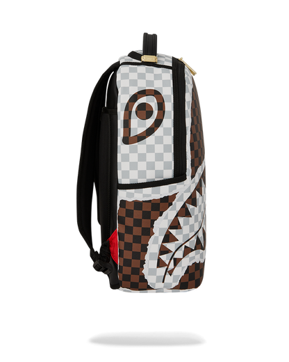 MOCHILA CREAM AND BROWN TEAR CHECK