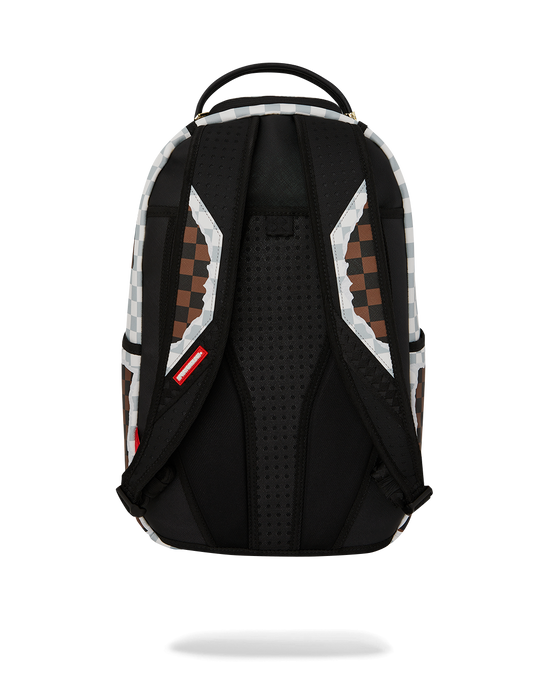 MOCHILA CREAM AND BROWN TEAR CHECK