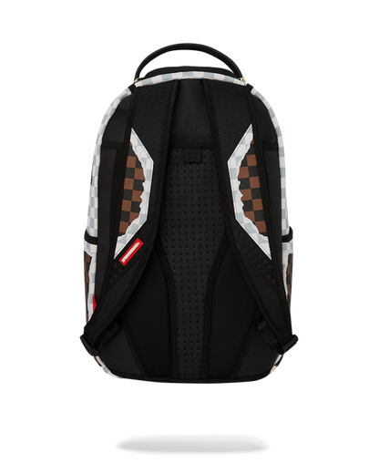 MOCHILA CREAM AND BROWN TEAR CHECK