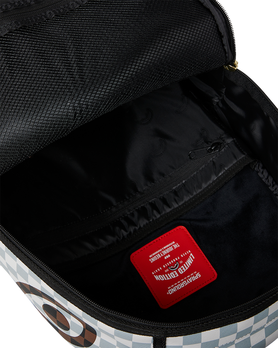 MOCHILA CREAM AND BROWN TEAR CHECK