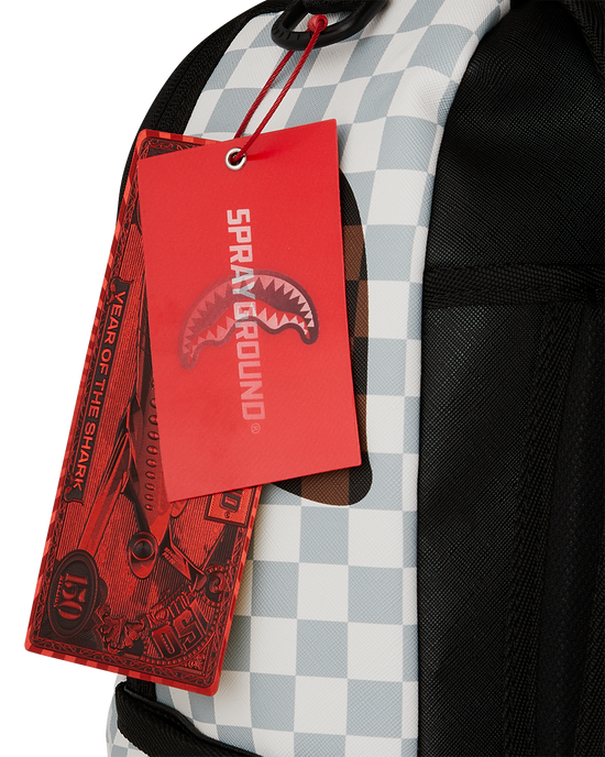 MOCHILA CREAM AND BROWN TEAR CHECK