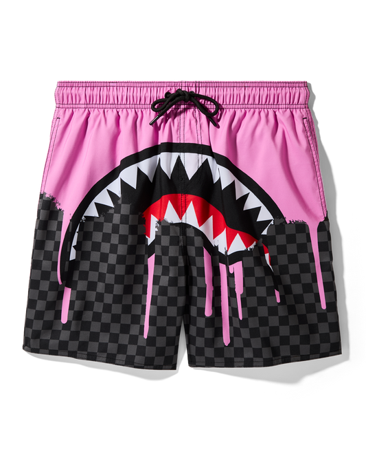 OCEAN DRIP CHECK SWIM SHORT