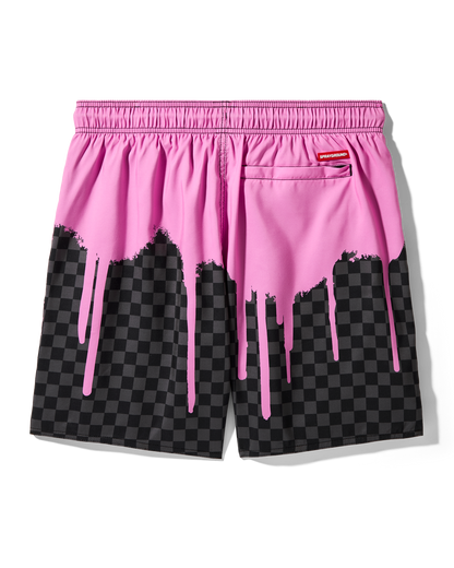 OCEAN DRIP CHECK SWIM SHORT