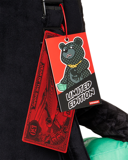 TIBURONES EN PARÍS THUNDERDRIP MONEYBEAR MOCHILA DE OSITO DE PELUCHE
